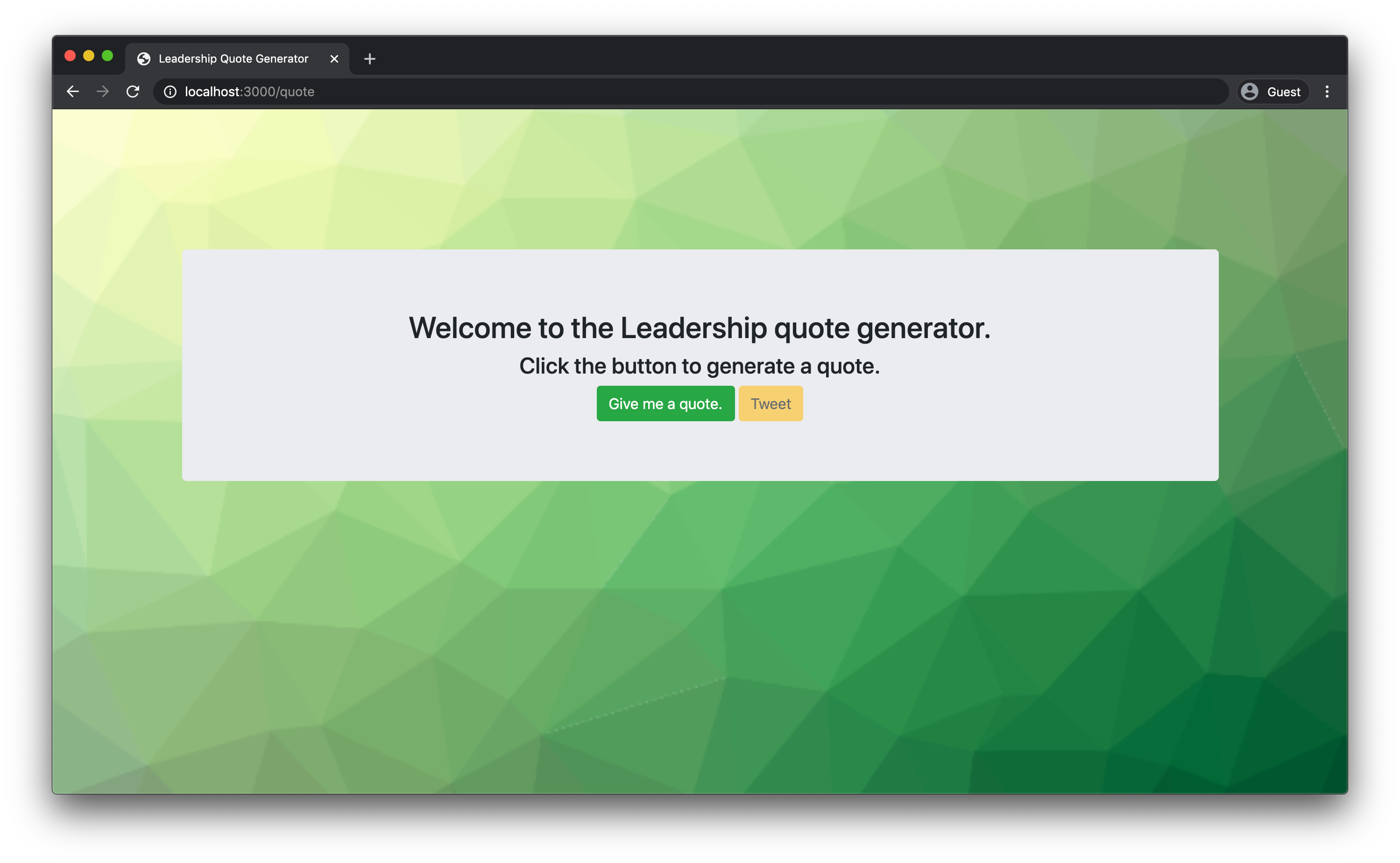 Leadership Quote Generator Screenshot